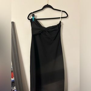 Black bow conservative prom dress!!